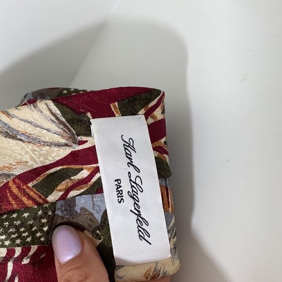 Karl Lagerfield Paris Vintage World Flags Mens Silk Tie - Picture 4 of 5